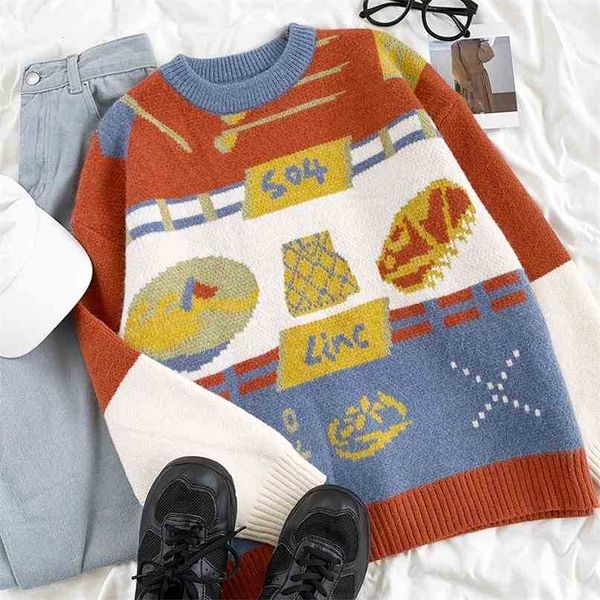 autumn winter harajuku sweater women loose oversize cute cartoons pullover woman long sleeve korean knitted sweaters 210525, White;black
autumn winter harajuku sweater women loose oversize cute cartoons pullover woman long sleeve korean knitted sweaters 210525, White;black