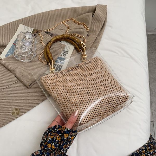 evening bags bamboo knot design handle transparent straw crossbody for luxury women 2021 summer fashion chain shoulder handbags to3006037
evening bags bamboo knot design handle transparent straw crossbody for luxury women 2021 summer fashion chain shoulder handbags to3006037