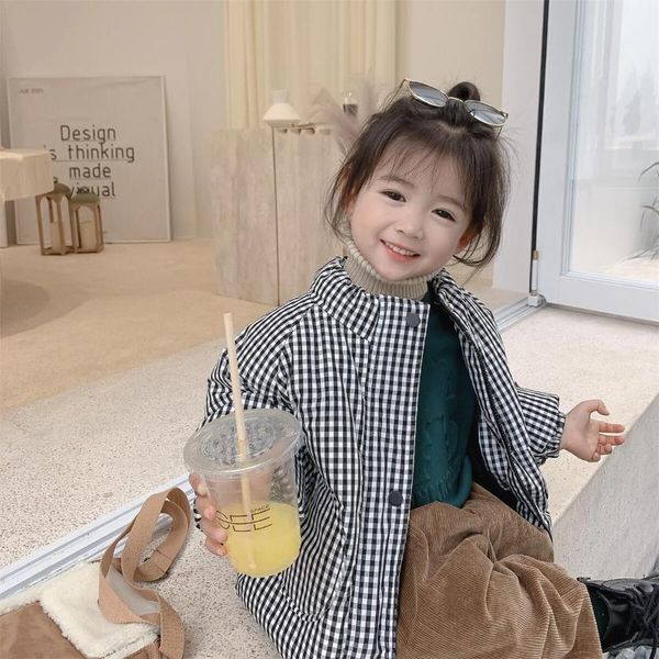 down coat children's thick padded jacket girls plaid retro light 2021 winter korean style fashion warm outerwear, Blue;gray
down coat children's thick padded jacket girls plaid retro light 2021 winter korean style fashion warm outerwear, Blue;gray