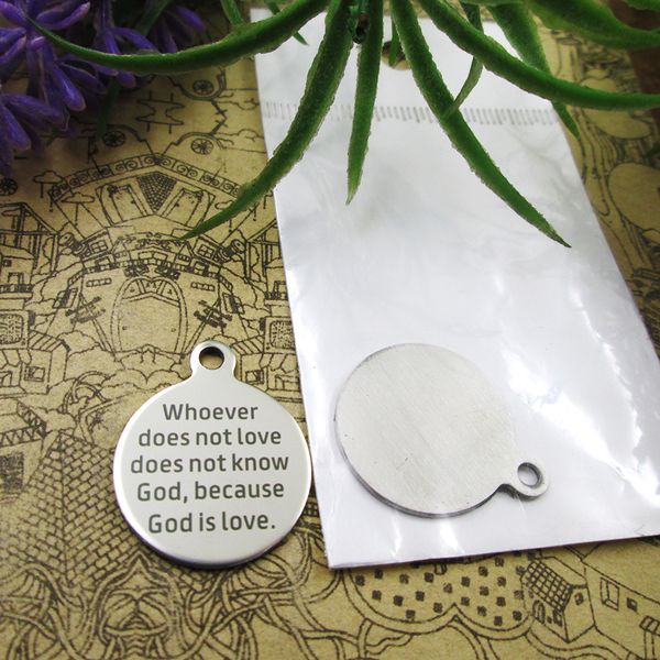 40pcs--stainless steel charms"whoever does not love do es n ot know god because go d is love" more style choosing diy pendants fo, Bronze;silver
40pcs--stainless steel charms"whoever does not love do es n ot know god because go d is love" more style choosing diy pendants fo, Bronze;silver