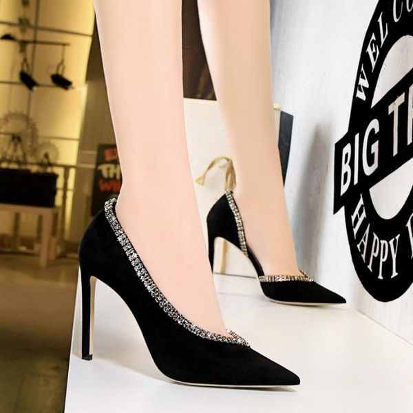 dress shoes arrival women pumps v mouth rhinestone female high heels pointed toe thin heel wedding, Black
dress shoes arrival women pumps v mouth rhinestone female high heels pointed toe thin heel wedding, Black