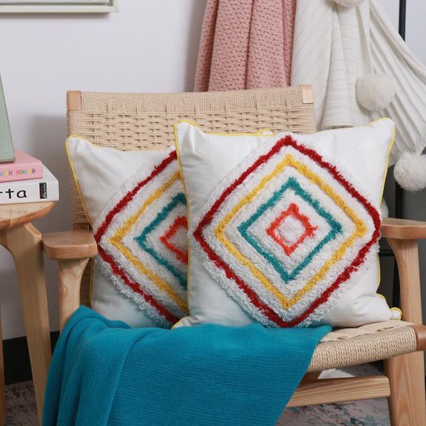 cushion/decorative pillow color geometric tufted 45x45cm throw sofa bedside home furnishing decoration american-edged cushion co
cushion/decorative pillow color geometric tufted 45x45cm throw sofa bedside home furnishing decoration american-edged cushion co