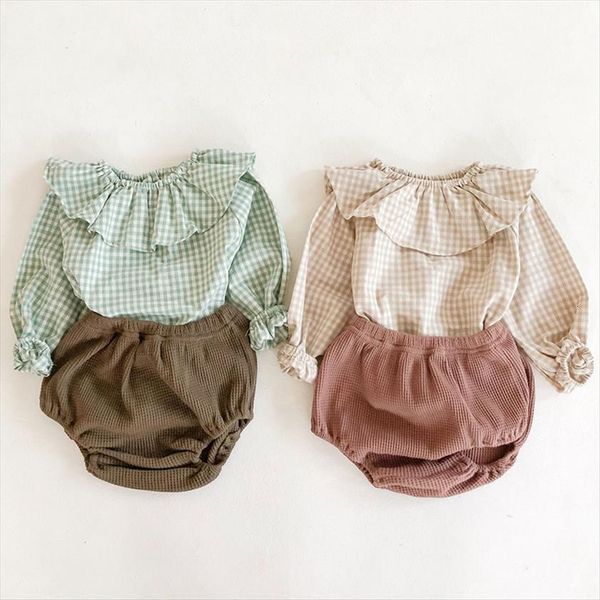 korean style toddler baby girls clothes sets cute plaid t shirt pp shorts autumn clothing, White
korean style toddler baby girls clothes sets cute plaid t shirt pp shorts autumn clothing, White