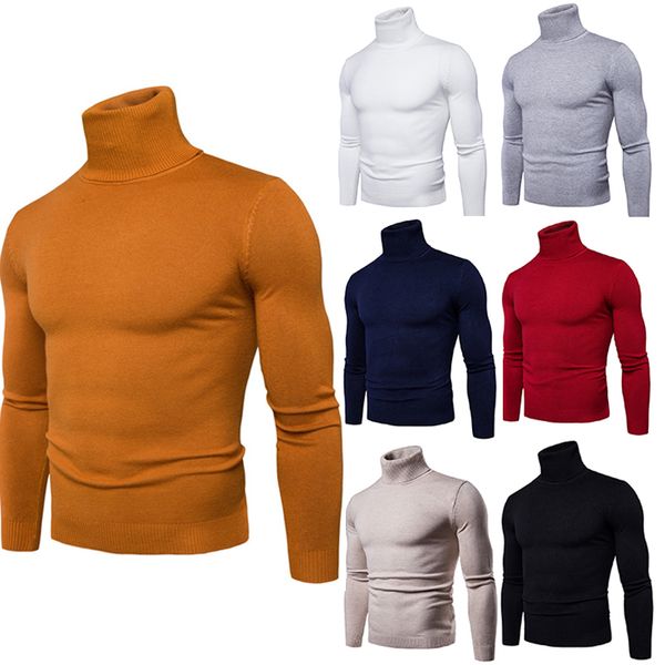 men's warm turtleneck sweater slim fit knitted pullovers male long sleeve solid color autumn winter sweaters, White;black
men's warm turtleneck sweater slim fit knitted pullovers male long sleeve solid color autumn winter sweaters, White;black