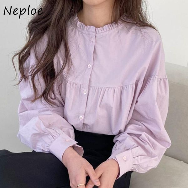 women's blouses & shirts neploe elegant ruffles patchwork solid blouse women o neck long sleeve single breast blusas spring 2021 ol loo, White
women's blouses & shirts neploe elegant ruffles patchwork solid blouse women o neck long sleeve single breast blusas spring 2021 ol loo, White