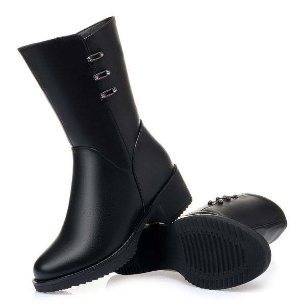 new style woman boots wool winter genuine leather boot black 5cm flat every day work shoes boots large size 41 42
new style woman boots wool winter genuine leather boot black 5cm flat every day work shoes boots large size 41 42