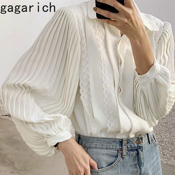 women's blouses & shirts gagarich women shirt 2021 spring autumn korean chic french temperament lapel lace stitching design pleated lan, White
women's blouses & shirts gagarich women shirt 2021 spring autumn korean chic french temperament lapel lace stitching design pleated lan, White
