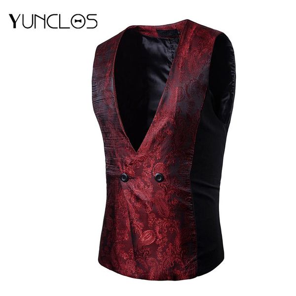 men's vests stitching vest front and back v-neck floral print waistcoat single-breasted wedding party prom suit masculine, Black;white
men's vests stitching vest front and back v-neck floral print waistcoat single-breasted wedding party prom suit masculine, Black;white
