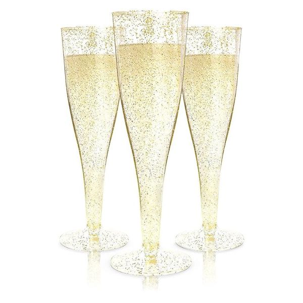 disposable dinnerware 20pcs gold glitter plastic champagne flutes cups toasting glasses wedding baby shower party supplies
disposable dinnerware 20pcs gold glitter plastic champagne flutes cups toasting glasses wedding baby shower party supplies