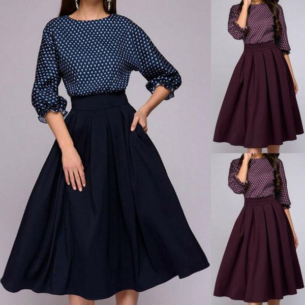 casual dresses boho spring autumn women's dress dot vintage a-line tunic long midi sleeve print sundress, Black;gray
casual dresses boho spring autumn women's dress dot vintage a-line tunic long midi sleeve print sundress, Black;gray