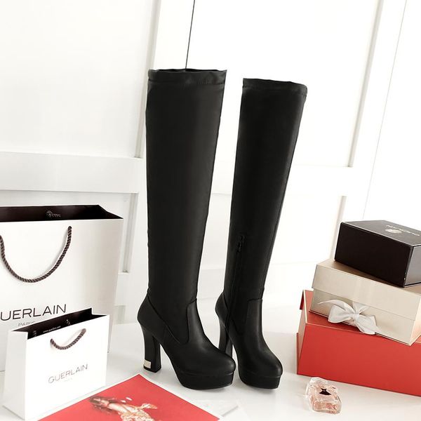 boots big size 9 10 11 12 thigh high knee over the women ladies boots shoes woman winter, Black 
boots big size 9 10 11 12 thigh high knee over the women ladies boots shoes woman winter, Black