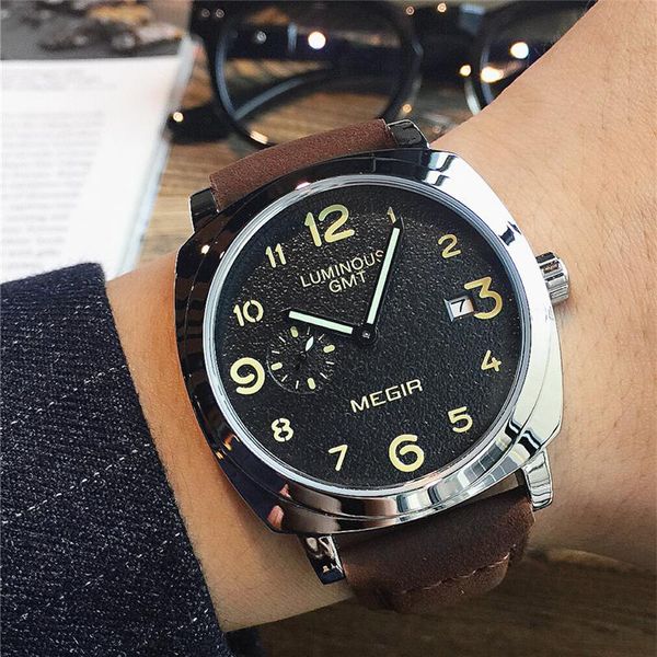 wristwatches megir original brand fashion men's watch quartz men waterproof wrist military clock relogio masculino, Slivery;brown
wristwatches megir original brand fashion men's watch quartz men waterproof wrist military clock relogio masculino, Slivery;brown