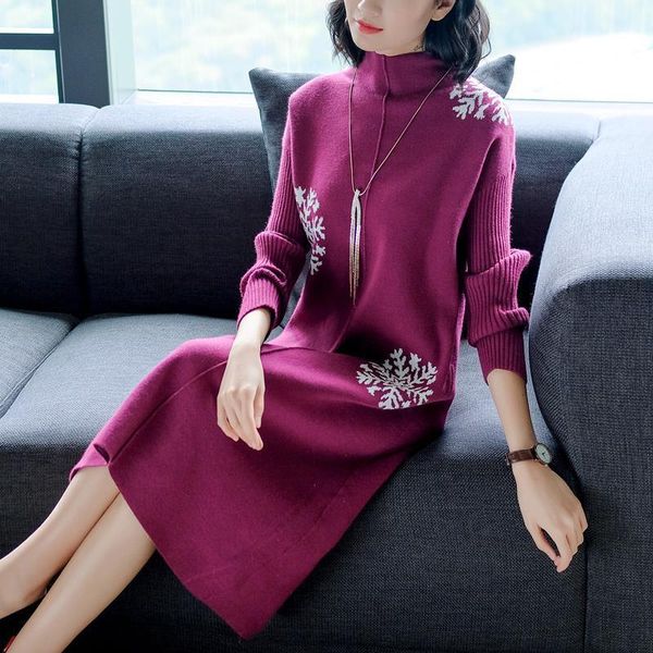 casual dresses 2021 autumn winter women thick warm turtleneck knitting sweater dress female loose a-line long ladies print vestido n146, Black;gray
casual dresses 2021 autumn winter women thick warm turtleneck knitting sweater dress female loose a-line long ladies print vestido n146, Black;gray