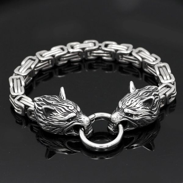 titanium steel thick hand chain men's stainless viking wolf titanium bracelet back emperor bracelet, Silver
titanium steel thick hand chain men's stainless viking wolf titanium bracelet back emperor bracelet, Silver