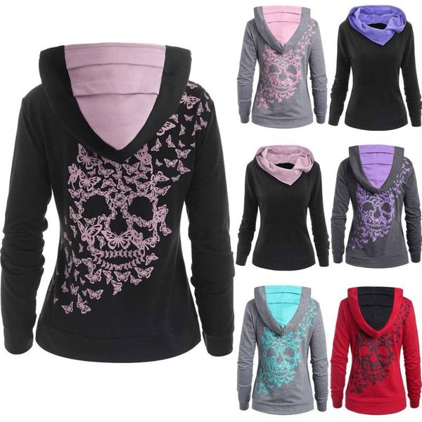 women's hoodies & sweatshirts womens autumn fashion butterfl skull print long sleeve hoodie casual sweatshirt pullovers, Black
women's hoodies & sweatshirts womens autumn fashion butterfl skull print long sleeve hoodie casual sweatshirt pullovers, Black