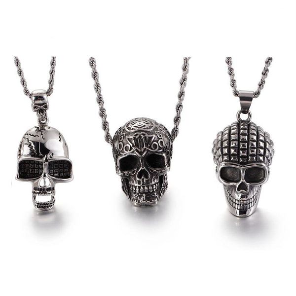punk stainless steel skull necklace men gothic big skeleton head chain collar homme jewelry halloween party accessories pendant necklaces, Silver
punk stainless steel skull necklace men gothic big skeleton head chain collar homme jewelry halloween party accessories pendant necklaces, Silver