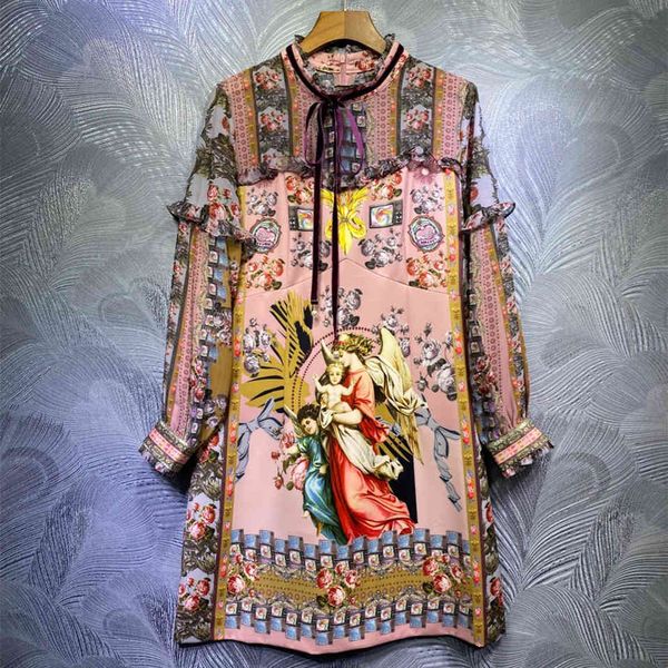 casual dresses 2021 spring runways floral impression vintage female c365, Black;gray
casual dresses 2021 spring runways floral impression vintage female c365, Black;gray