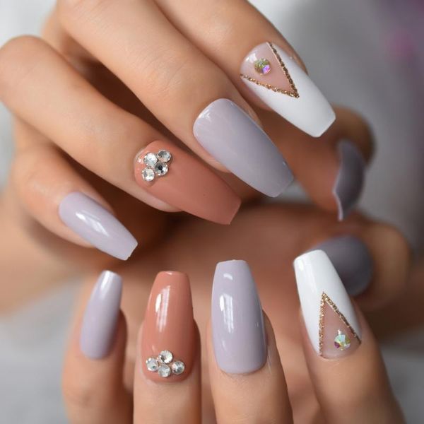 false nails white french ballerina coffin nail crystal diamond mix color manicure sculpted press on fake tips daily finger wear, Red;gold
false nails white french ballerina coffin nail crystal diamond mix color manicure sculpted press on fake tips daily finger wear, Red;gold