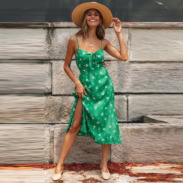 dresses women bohemian bow bandage flower printed party spaghetti strap v neck casual summer new fashion dress, Black;gray
dresses women bohemian bow bandage flower printed party spaghetti strap v neck casual summer new fashion dress, Black;gray