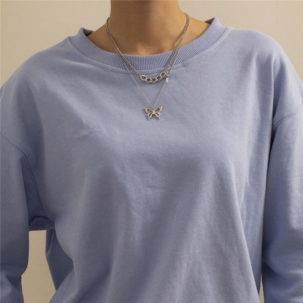 pendant necklaces multi layered butterfly cross necklace for women men hip hop stainless steel miami curb chain choker jewelry, Silver
pendant necklaces multi layered butterfly cross necklace for women men hip hop stainless steel miami curb chain choker jewelry, Silver