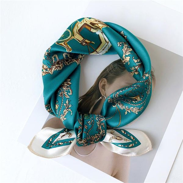 scarves 100% silk scarf small square neck wrap tie design print foulard female neckerchief hairband soft chocker bandana, Blue;gray
scarves 100% silk scarf small square neck wrap tie design print foulard female neckerchief hairband soft chocker bandana, Blue;gray