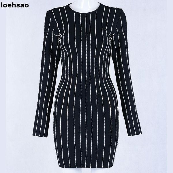 casual dresses elegant autumn black dress women bandage striped celebrity evening club party bodycon vestido, Black;gray
casual dresses elegant autumn black dress women bandage striped celebrity evening club party bodycon vestido, Black;gray