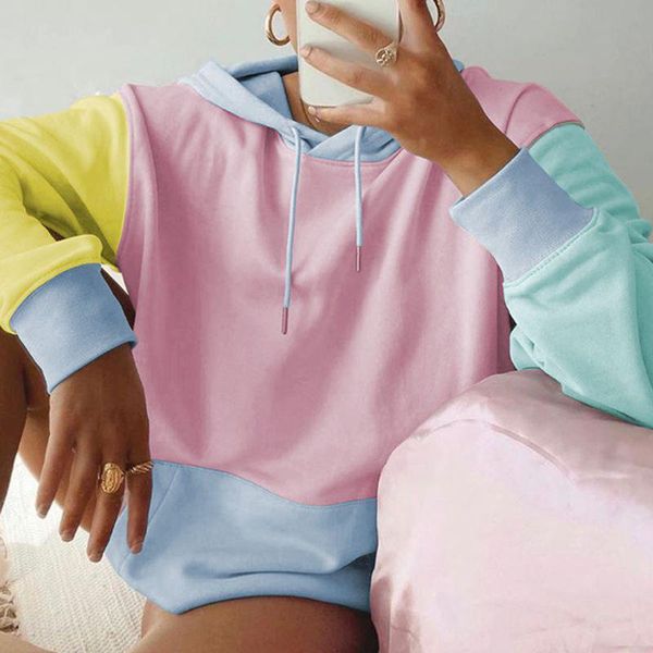 women's t-shirt 50# women fashion long sleeve color block woman tshirts tee hooded oversized aesthetic mujer camisetas, White
women's t-shirt 50# women fashion long sleeve color block woman tshirts tee hooded oversized aesthetic mujer camisetas, White