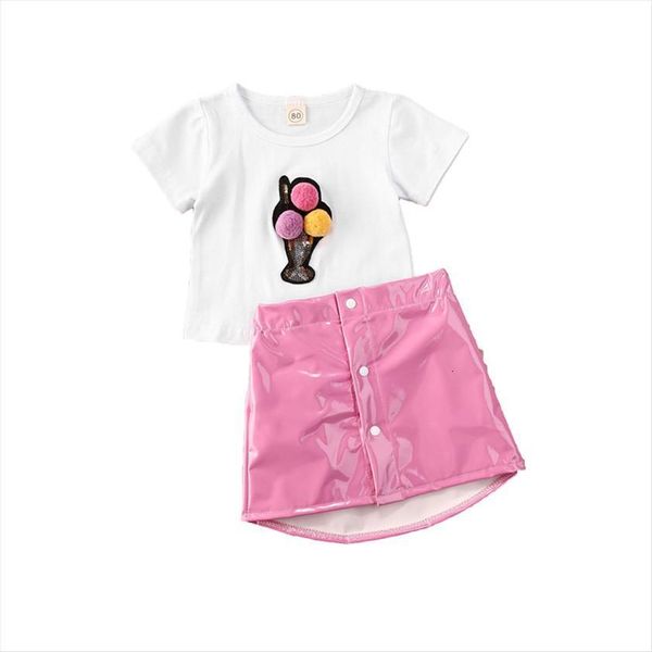 1 5y summer cute toddler baby girls clothes sets short sleeve print t shirts pink pu leather skirts, White
1 5y summer cute toddler baby girls clothes sets short sleeve print t shirts pink pu leather skirts, White