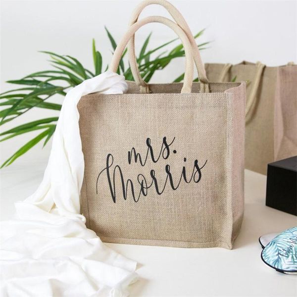gift wrap personalized wedding mrs burlap tote bag - bridal party beach bags, custom name bridesmaid canvas totes
gift wrap personalized wedding mrs burlap tote bag - bridal party beach bags, custom name bridesmaid canvas totes