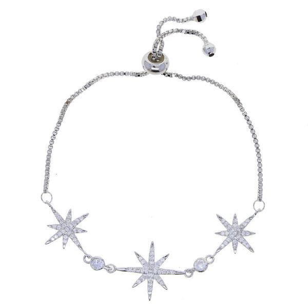 charm bracelets adjustable cubic zirconia star bracelet design girl women silver color north link fashion sparking jewelry, Golden;silver
charm bracelets adjustable cubic zirconia star bracelet design girl women silver color north link fashion sparking jewelry, Golden;silver