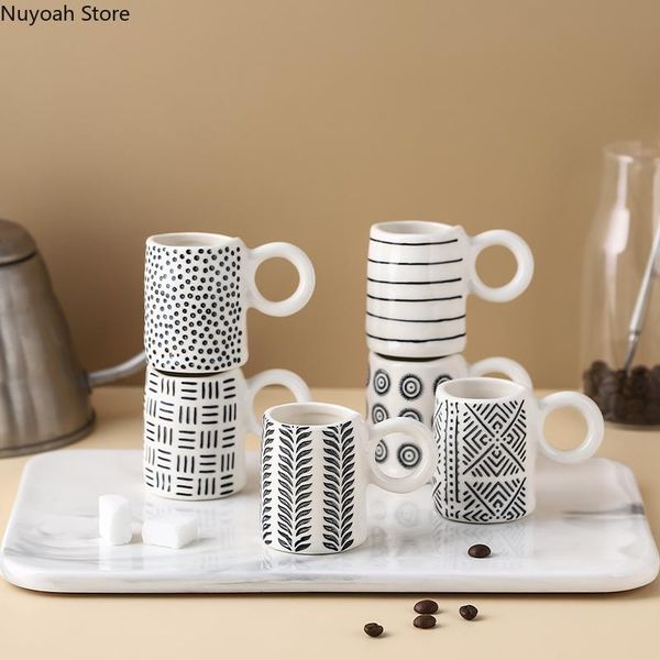hand-painted espresso coffee cup nordic ceramic mini mug creative simple italian geometric personality 80ml water mugs
hand-painted espresso coffee cup nordic ceramic mini mug creative simple italian geometric personality 80ml water mugs