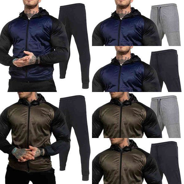 tracksuit sport suit sports fitness running leisure suit slim fit sweat absorption breathable men's training, Gray
tracksuit sport suit sports fitness running leisure suit slim fit sweat absorption breathable men's training, Gray