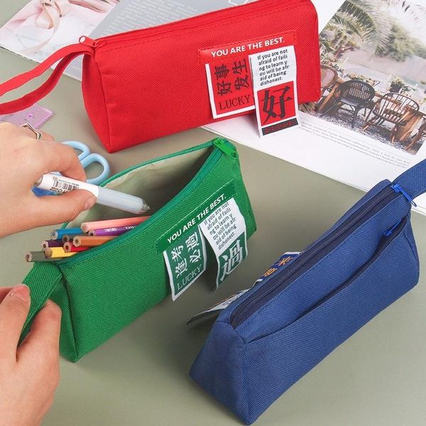 pencil bags lucky text case large-capacity pen creativity storage bag for student school stationery supplies pouch
pencil bags lucky text case large-capacity pen creativity storage bag for student school stationery supplies pouch