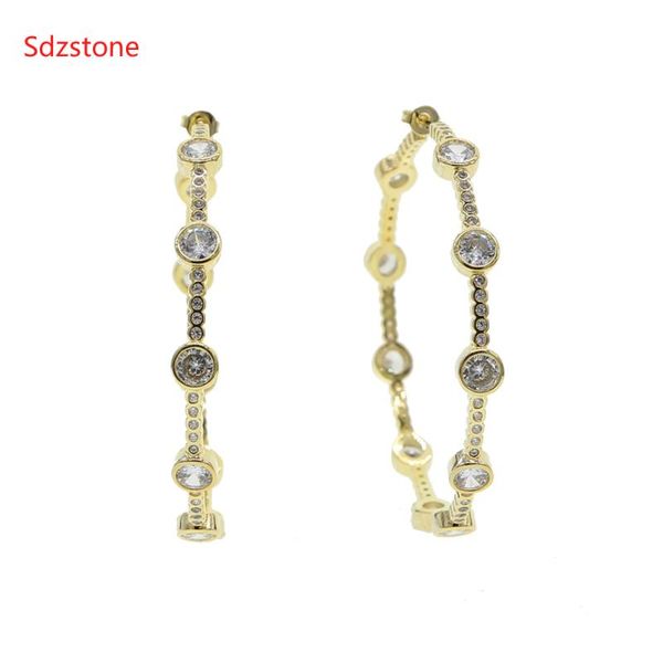 hoop & huggie shiny round zirconia 60mm big earrings for women circle aros aretes jewelry gift female, Golden;silver
hoop & huggie shiny round zirconia 60mm big earrings for women circle aros aretes jewelry gift female, Golden;silver
