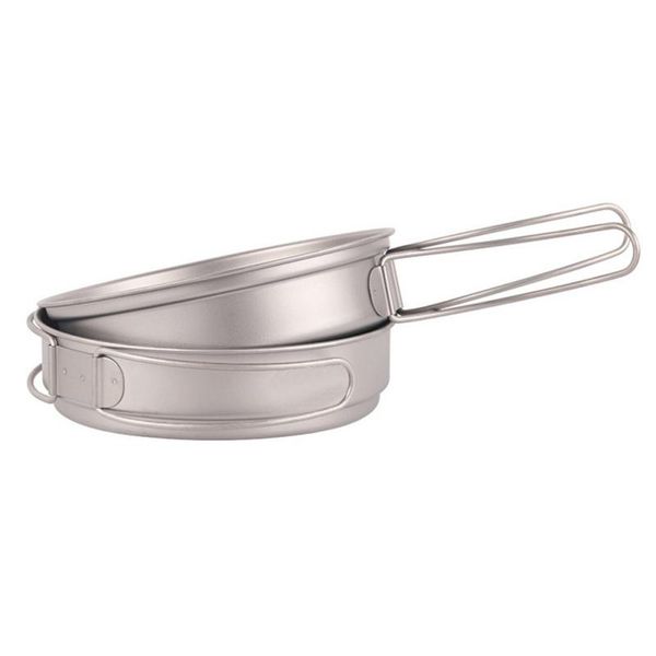 camp kitchen ultralight titanium 350ml pot and fry pan cooksets outdoor camping picnic cookware set with folding handles
camp kitchen ultralight titanium 350ml pot and fry pan cooksets outdoor camping picnic cookware set with folding handles