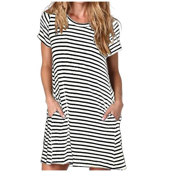 women's swimwear women summer dress 2021 large size classic fashion loose casual sleeveless round neck black white, White;black
women's swimwear women summer dress 2021 large size classic fashion loose casual sleeveless round neck black white, White;black