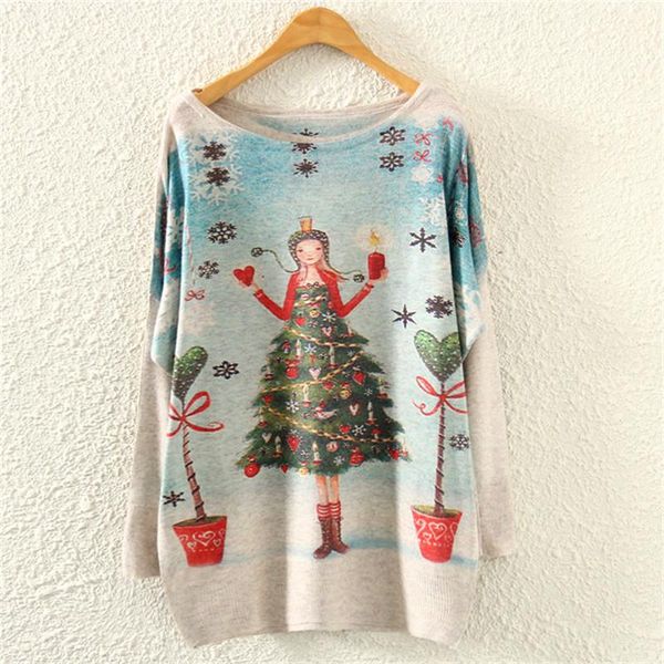 christmas tree girl sweaters vintage knitted oversized casual jumpers pullovers 2021 fashion xmas women's clothes, White;black
christmas tree girl sweaters vintage knitted oversized casual jumpers pullovers 2021 fashion xmas women's clothes, White;black