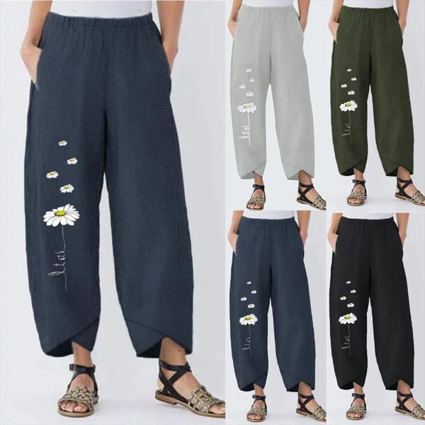 30h fashion loose daisy print womens legging trouser cotton linen elastic waist leggins oversized wide leg pants, Black
30h fashion loose daisy print womens legging trouser cotton linen elastic waist leggins oversized wide leg pants, Black