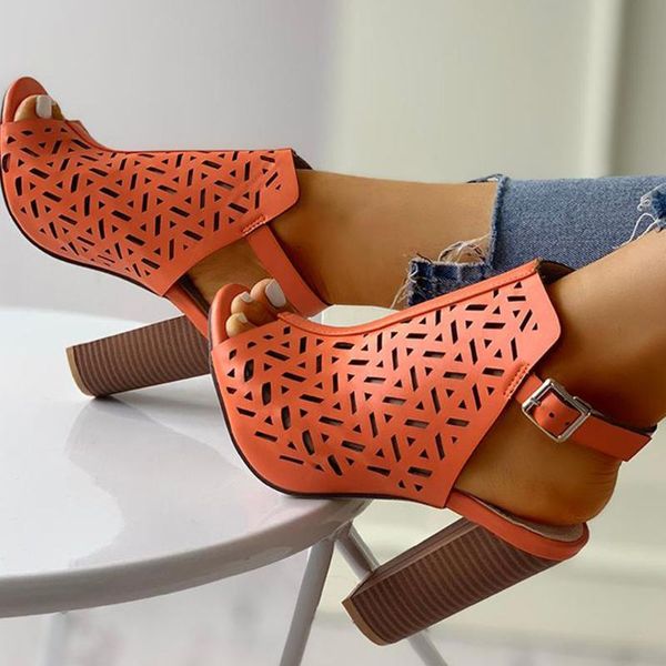 fashion brand party hollow out woman sandals block high heels big size 43 women's summer shoes, Black
fashion brand party hollow out woman sandals block high heels big size 43 women's summer shoes, Black