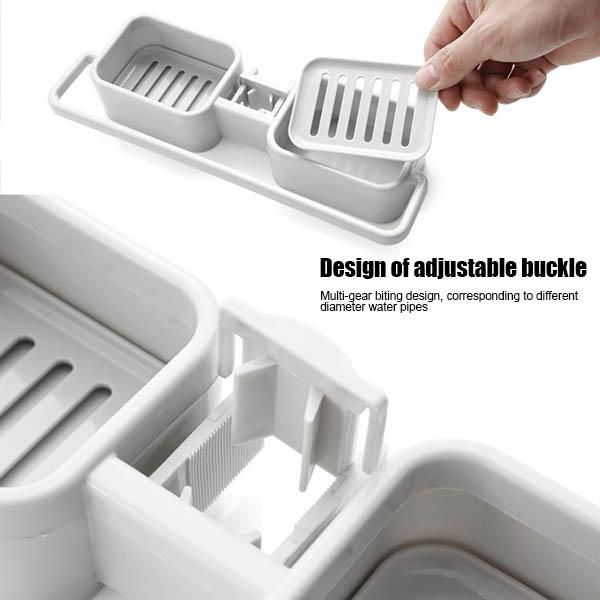 storage organizer for kitchen sink faucet sponge soap cloth drain rack holder shelf no drills required promotion & organization
storage organizer for kitchen sink faucet sponge soap cloth drain rack holder shelf no drills required promotion & organization