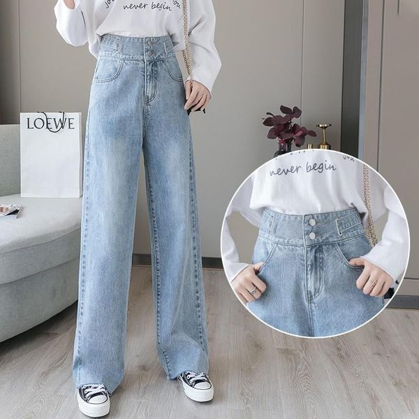 women's jeans 2021 vintage womens high waist straight denim long wide leg pants plus size woman camisa female trousers, Blue
women's jeans 2021 vintage womens high waist straight denim long wide leg pants plus size woman camisa female trousers, Blue