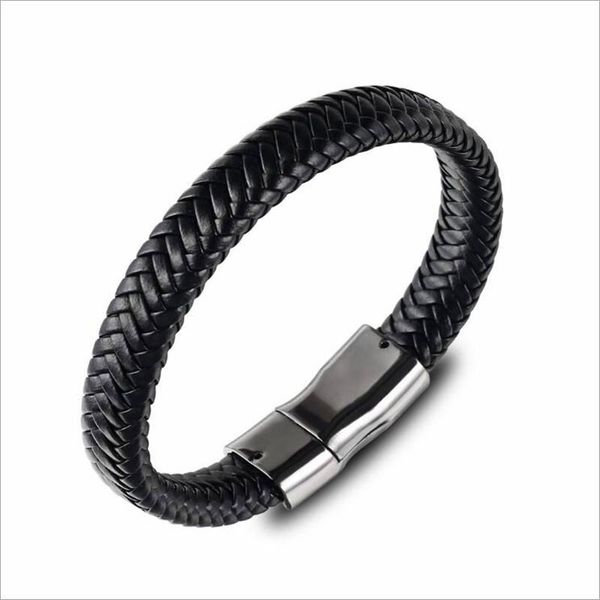 charm bracelets fashion simple male jewelry braided leather bracelet stainless steel magnetic clasps men wrist band gifts, Golden;silver
charm bracelets fashion simple male jewelry braided leather bracelet stainless steel magnetic clasps men wrist band gifts, Golden;silver