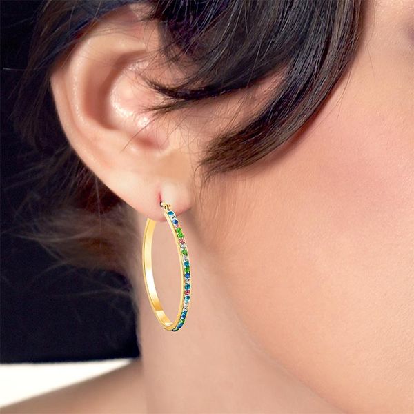 hoop & huggie fashion color rhinestone bohemia earrings trend stainless steel for women girl ms ear jewelry party gifts, Golden;silver
hoop & huggie fashion color rhinestone bohemia earrings trend stainless steel for women girl ms ear jewelry party gifts, Golden;silver