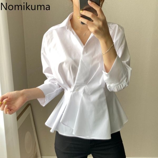 nomikuma chic korean pleated slim waist women blouse long sleeve turn-down collar elegant shirt autumn new blusa 6c504 210427, White
nomikuma chic korean pleated slim waist women blouse long sleeve turn-down collar elegant shirt autumn new blusa 6c504 210427, White