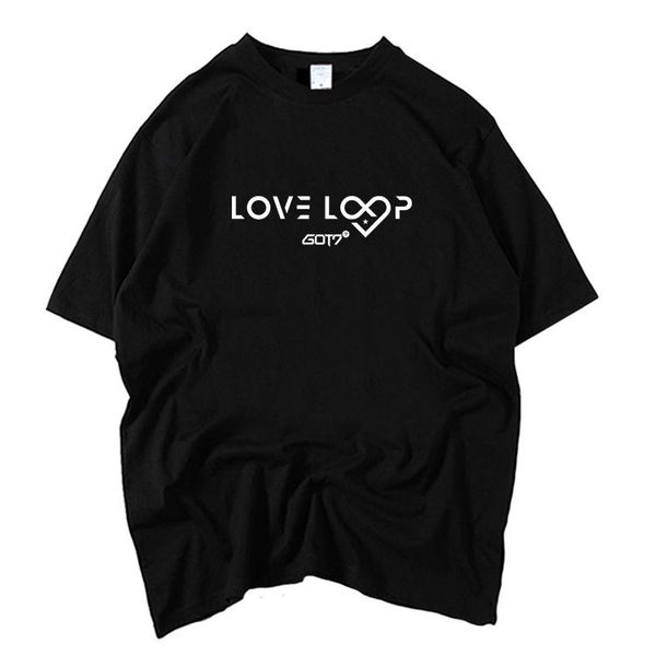women's t-shirt kpop got7 love loop same printing t shirt summer style o neck short sleeve k- tees, White
women's t-shirt kpop got7 love loop same printing t shirt summer style o neck short sleeve k- tees, White