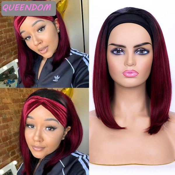 synthetic wigs straight headband wig dark red hair short bob with turban natural heat resistant cosplay headwrap for women, Black
synthetic wigs straight headband wig dark red hair short bob with turban natural heat resistant cosplay headwrap for women, Black