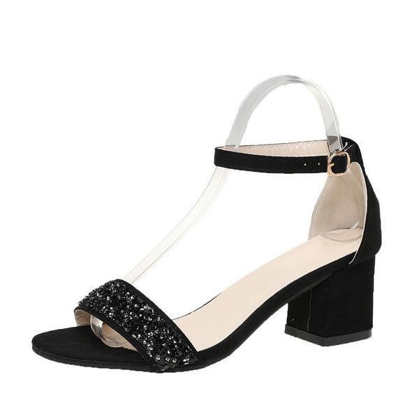 sandals 2021 fashion women's summer korean style middle heel black strip roman chunky open toe shoes a529
sandals 2021 fashion women's summer korean style middle heel black strip roman chunky open toe shoes a529