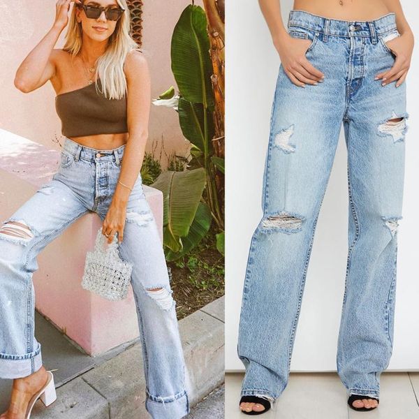 women's jeans women ripped straight leg high waist vintage long loose denim pants female boyfriend mujer pantalon calcas feminina, Blue
women's jeans women ripped straight leg high waist vintage long loose denim pants female boyfriend mujer pantalon calcas feminina, Blue
