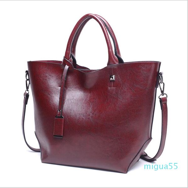 bucket large capacity oil leather women's bag fashion ladies one-shoulder handbag simple and versatile cosmetic bags
bucket large capacity oil leather women's bag fashion ladies one-shoulder handbag simple and versatile cosmetic bags
