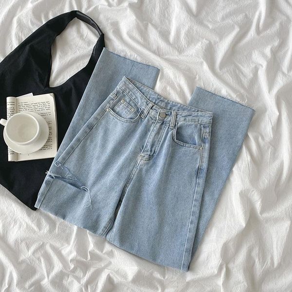 women's jeans summer hole high waist straight pants femme fashion blue streetwear casual denim pant trouser women long bottoms
women's jeans summer hole high waist straight pants femme fashion blue streetwear casual denim pant trouser women long bottoms